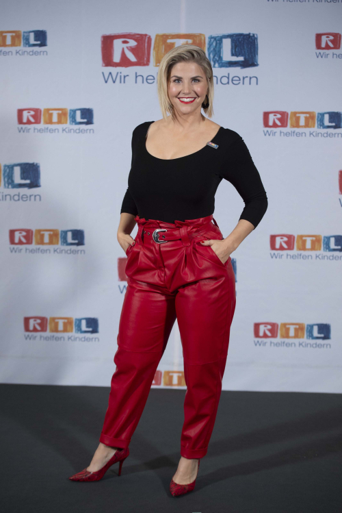 Beatrice Egli in Black and Red Outfit attends  RTL-Spendenmarathon in Hurth 2019/11/22 10