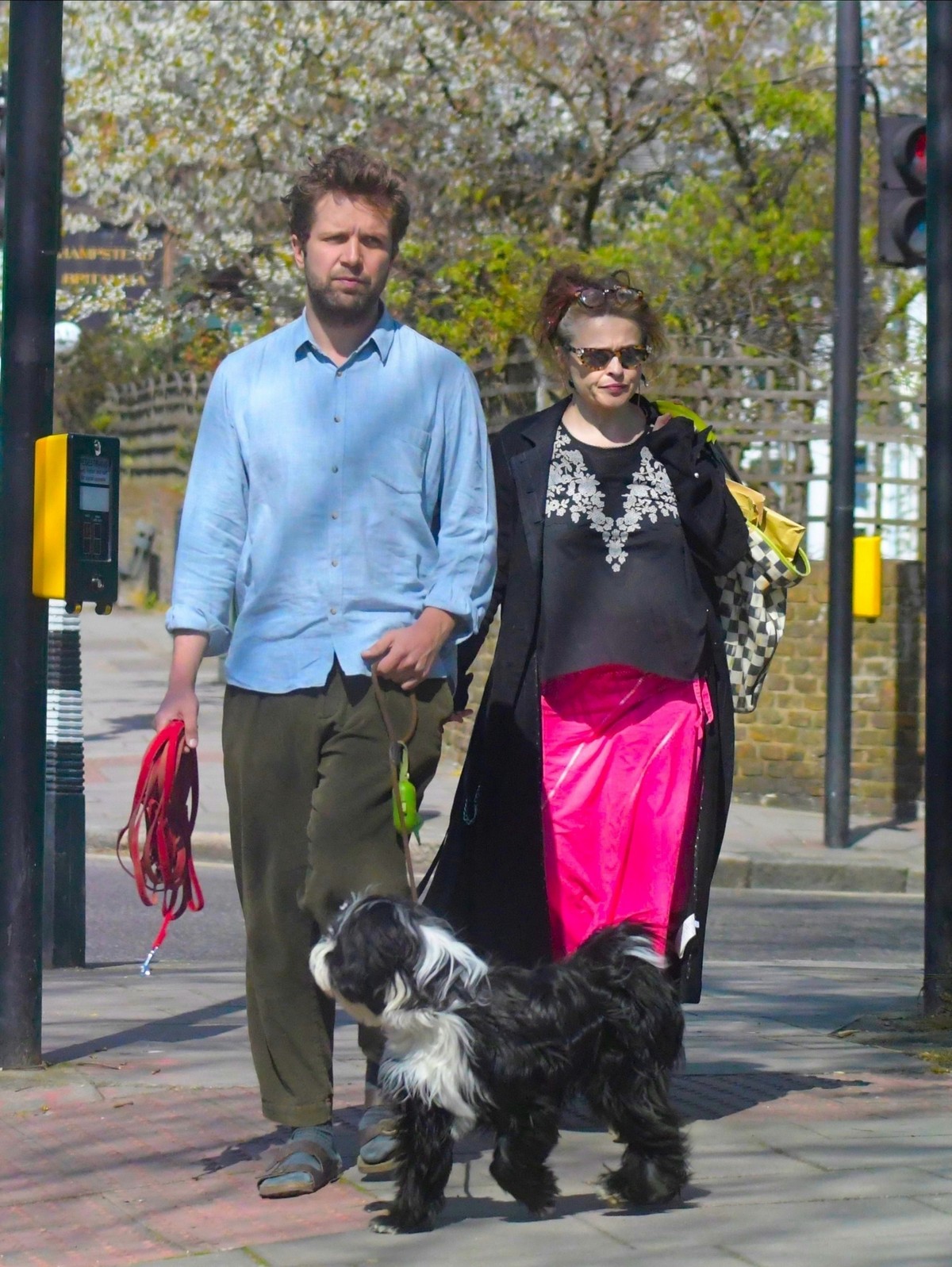 Helena Bonham Carter walk with her boyfriend out in London 2020/04/04