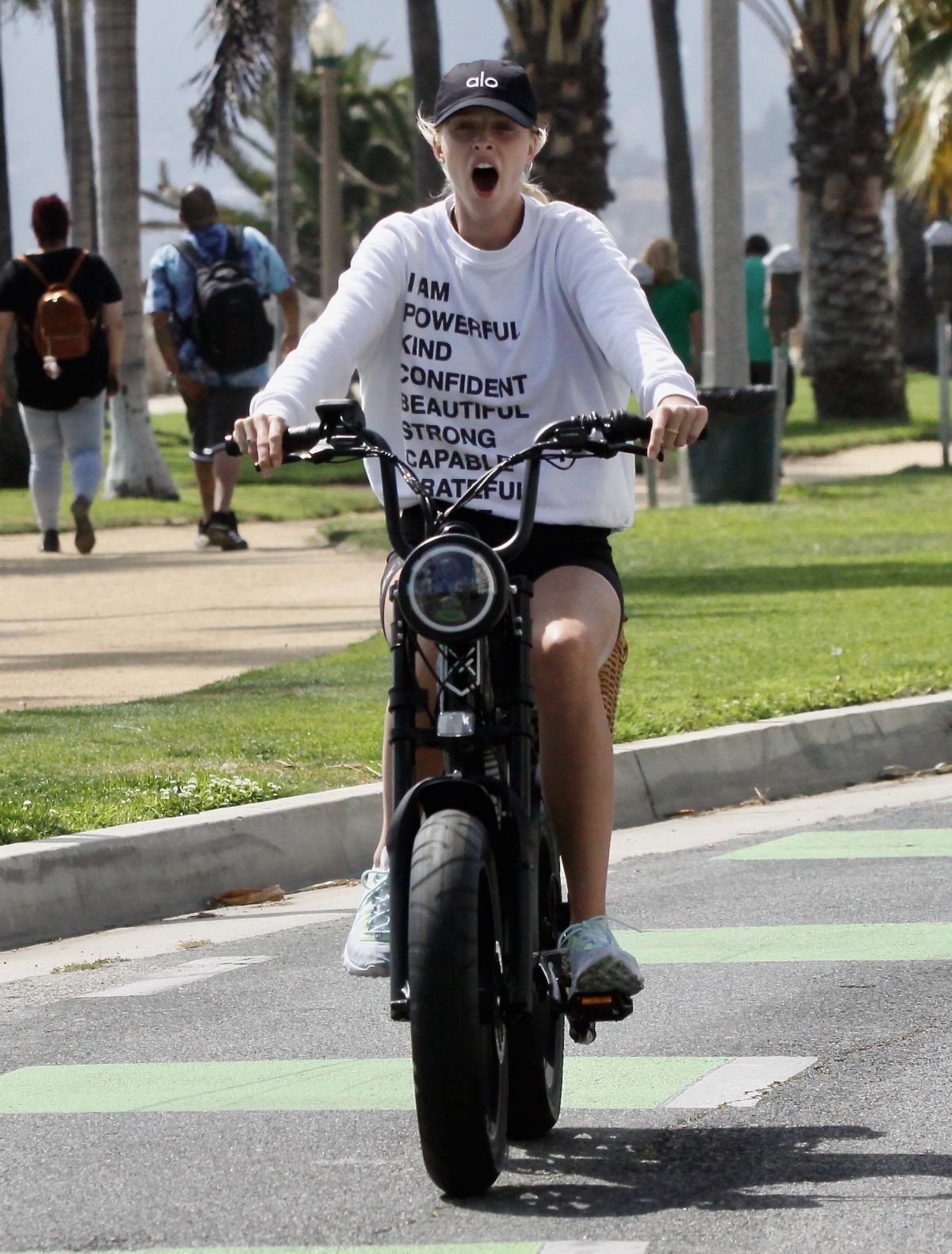 Abby Champion and Patrick Schwarzenegger Out Cycling in Santa Monica 2020/06/19 2