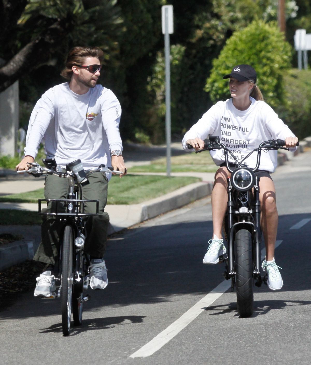 Abby Champion and Patrick Schwarzenegger Out Cycling in Santa Monica 2020/06/19 4