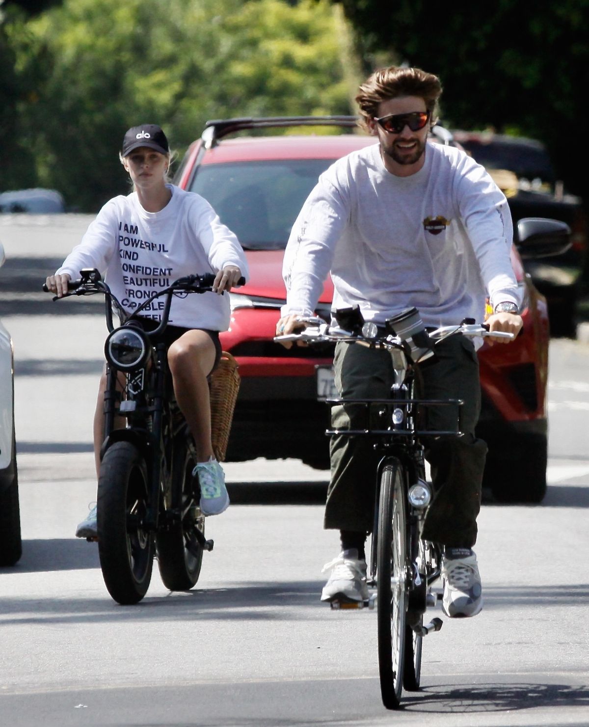 Abby Champion and Patrick Schwarzenegger Out Cycling in Santa Monica 2020/06/19 6