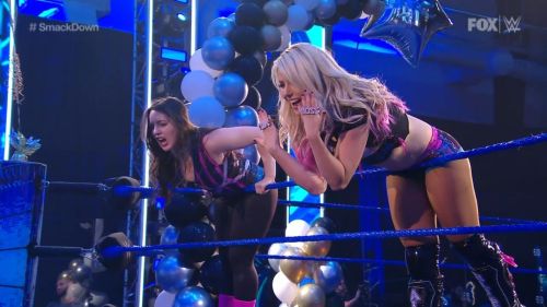 Alexa Bliss and Nikki Cross at WWE Smackdown in Orlando 2020/06/12 17