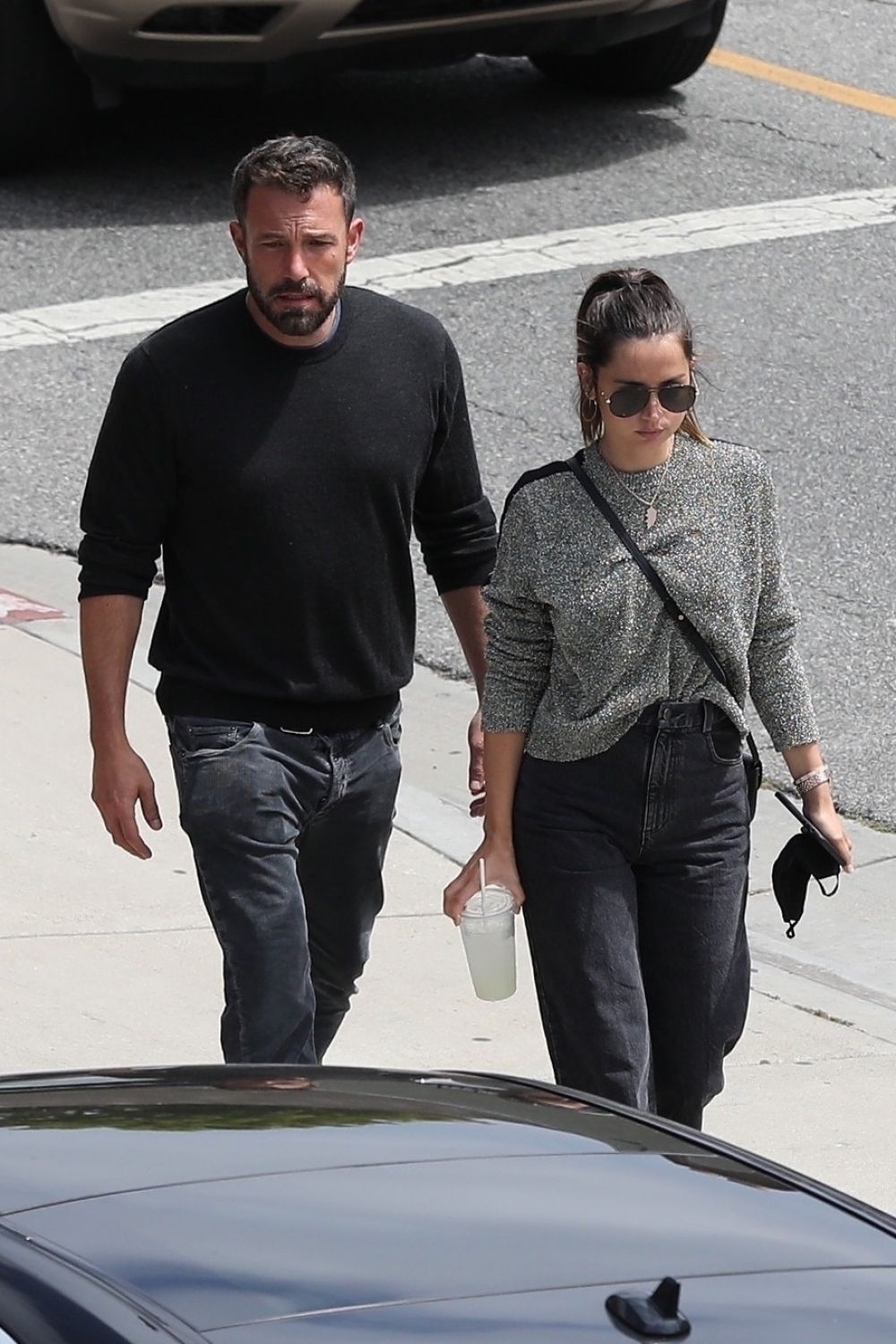 Ana de Armas and Ben Affleck at Brentwood Country Mart 2020/06/20