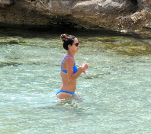 Ana Ivanovic in Blue Bikini at a Beach 2020/06/04