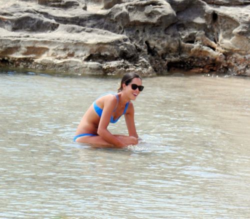 Ana Ivanovic in Blue Bikini at a Beach 2020/06/04 5