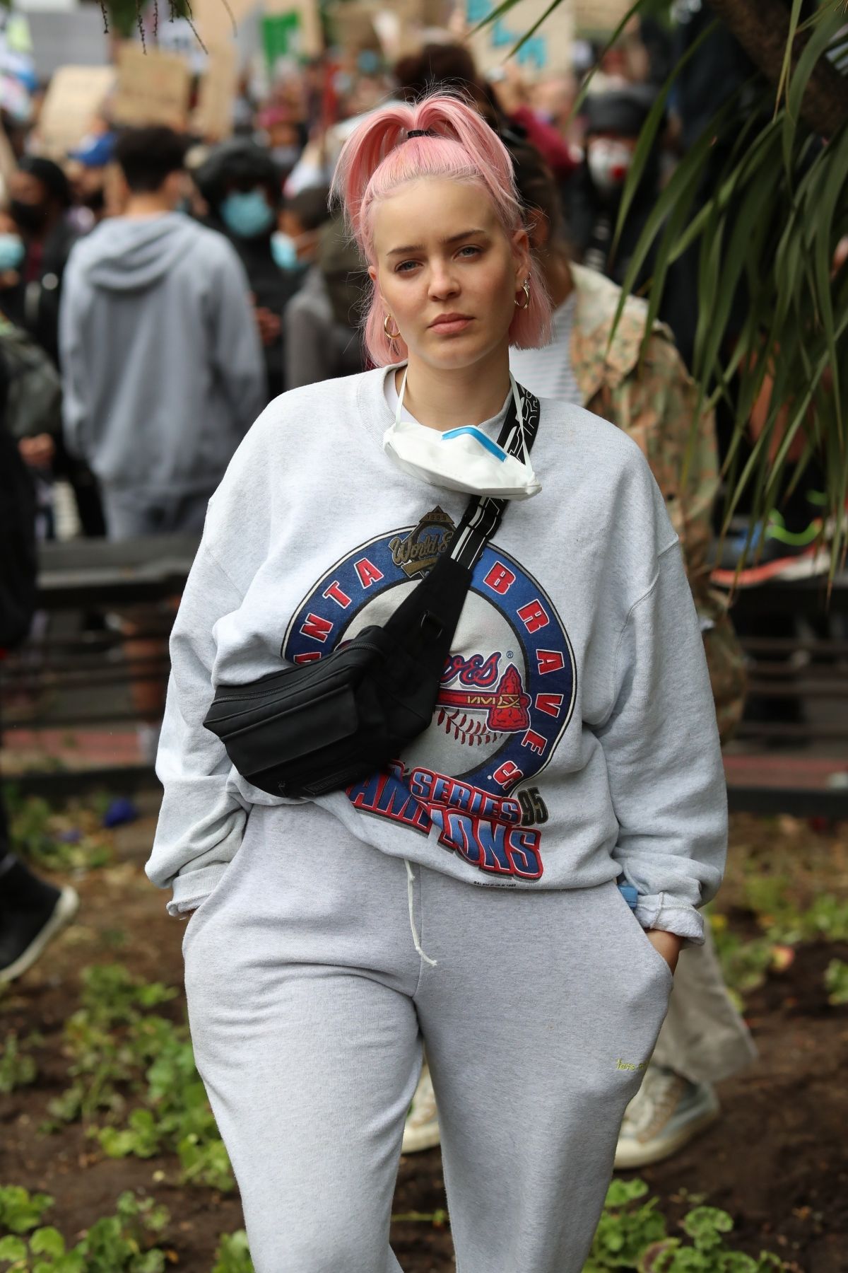 Anne-Marie at Black Lives Matter Protest in London 2020/06/03