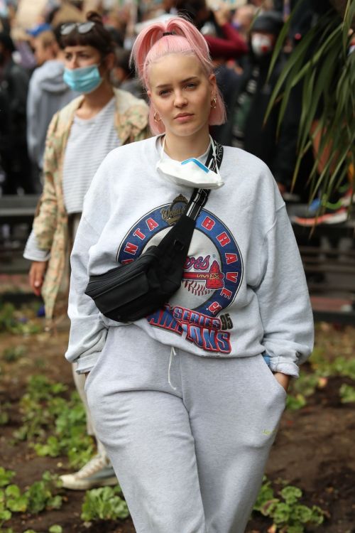 Anne-Marie at Black Lives Matter Protest in London 2020/06/03
