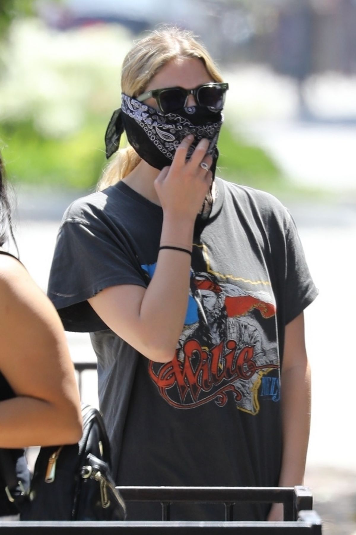 Ashley Benson Wearing Banda Mask Out in West Hollywood 2020/06/13