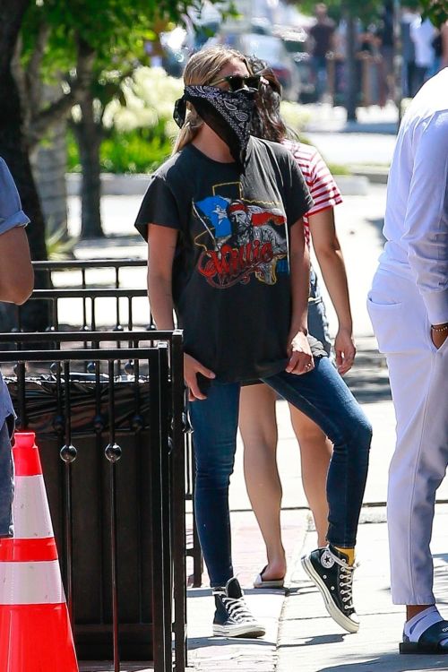 Ashley Benson Wearing Banda Mask Out in West Hollywood 2020/06/13 11