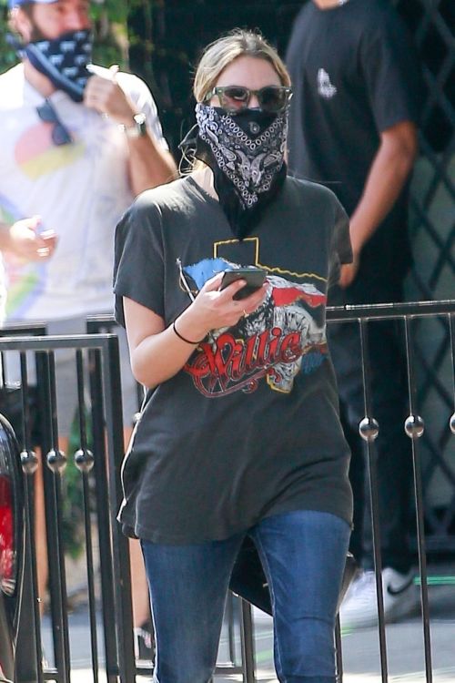 Ashley Benson Wearing Banda Mask Out in West Hollywood 2020/06/13 12