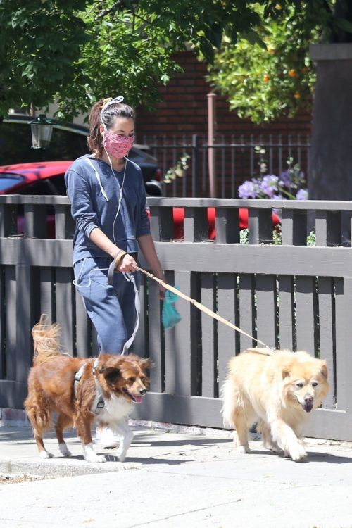 Aubrey Plaza Out with Her Dogs in Los Feliz 2020/06/14 2