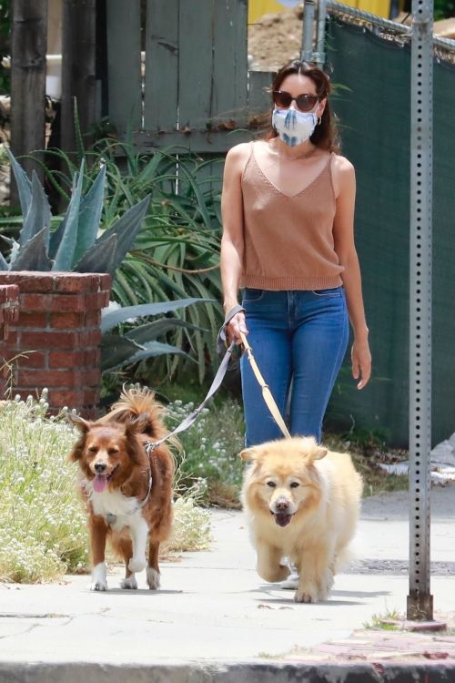 Aubrey Plaza Walks with Her Dogs Out in Los Feliz 2020/06/06 9