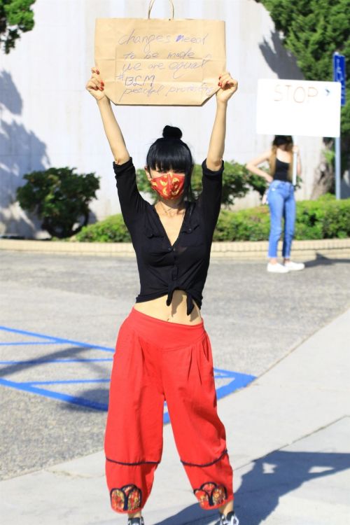 Bai Ling at Black Lives Matter Protest in Studio City 2020/06/03 7