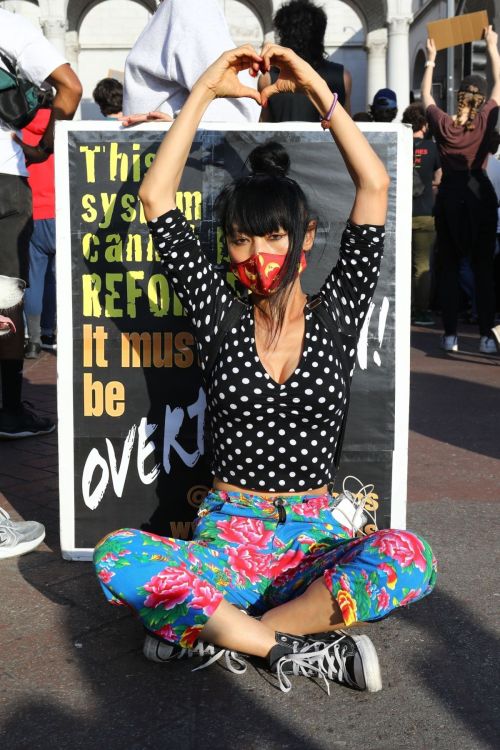 Bai Ling at George Floyd During Black Lives Matter Protest in Los Angeles 2020/06/04