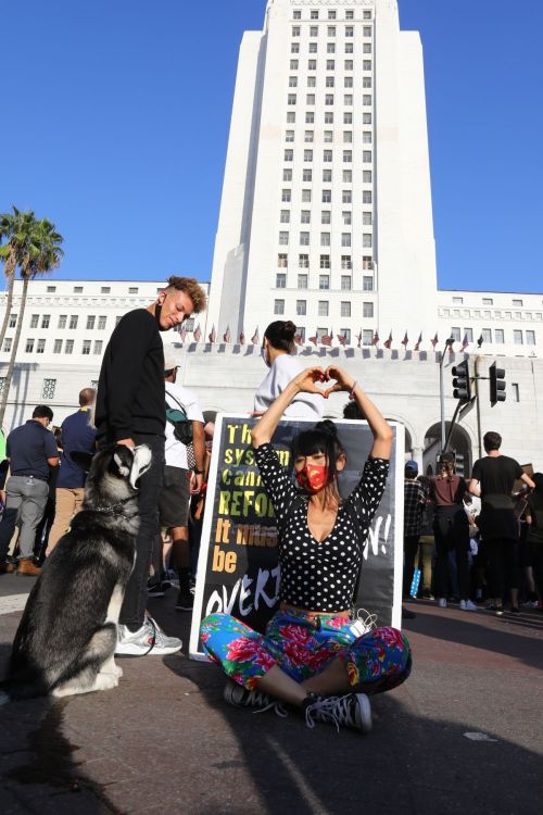 Bai Ling at George Floyd During Black Lives Matter Protest in Los Angeles 2020/06/04 2