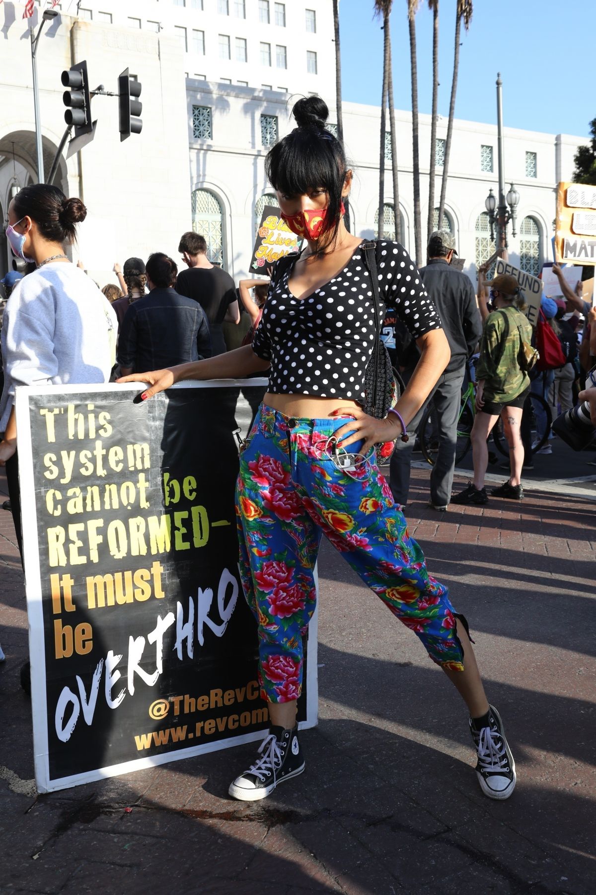 Bai Ling at George Floyd During Black Lives Matter Protest in Los Angeles 2020/06/04