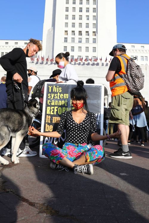 Bai Ling at George Floyd During Black Lives Matter Protest in Los Angeles 2020/06/04 5
