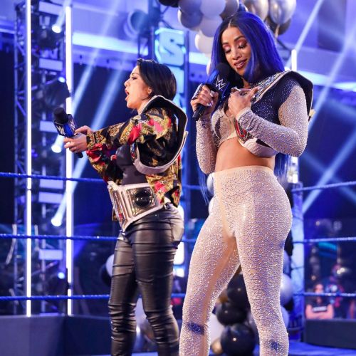 Bayley, Sasha Banks, Alexa Bliss and Nikki Cross at WWE Smackdown in Orlando 2020/06/12