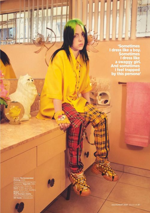 Billie Eilish in GQ Magazine, UK July 2020 Issue 7