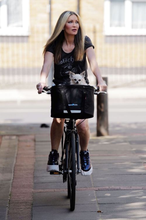 Caprice Bourret Out Riding a Bike in London 2020/06/02 9