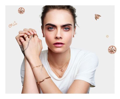 Cara Delevingne for Rose de Vents Jewelry Collection Campaign for Dior 2020 2