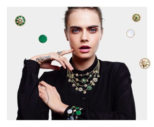 Cara Delevingne for Rose de Vents Jewelry Collection Campaign for Dior 2020 5