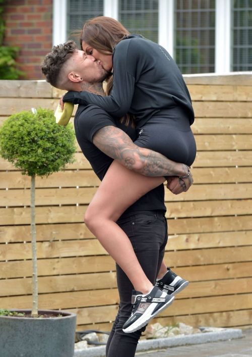 Charlotte Crosby Washing Her Car with Boyfriend in Newcastle 2020/06/04