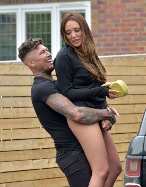 Charlotte Crosby Washing Her Car with Boyfriend in Newcastle 2020/06/04 8
