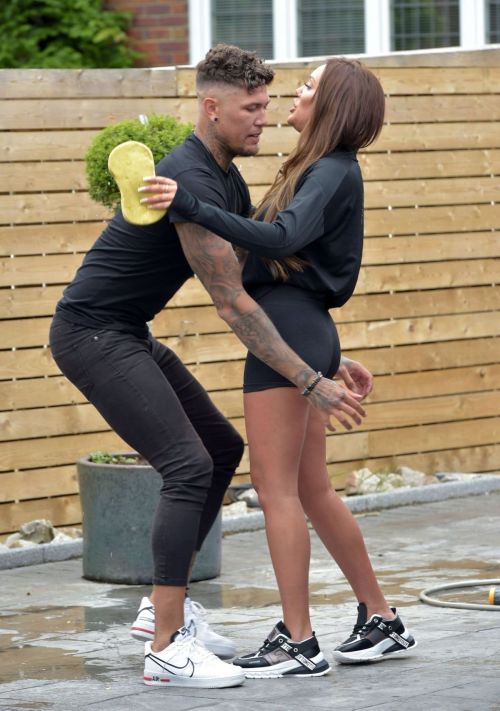 Charlotte Crosby Washing Her Car with Boyfriend in Newcastle 2020/06/04 10