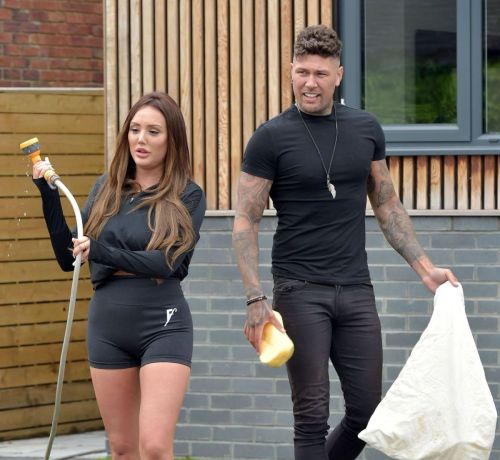 Charlotte Crosby Washing Her Car with Boyfriend in Newcastle 2020/06/04 11