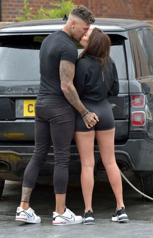 Charlotte Crosby Washing Her Car with Boyfriend in Newcastle 2020/06/04 15
