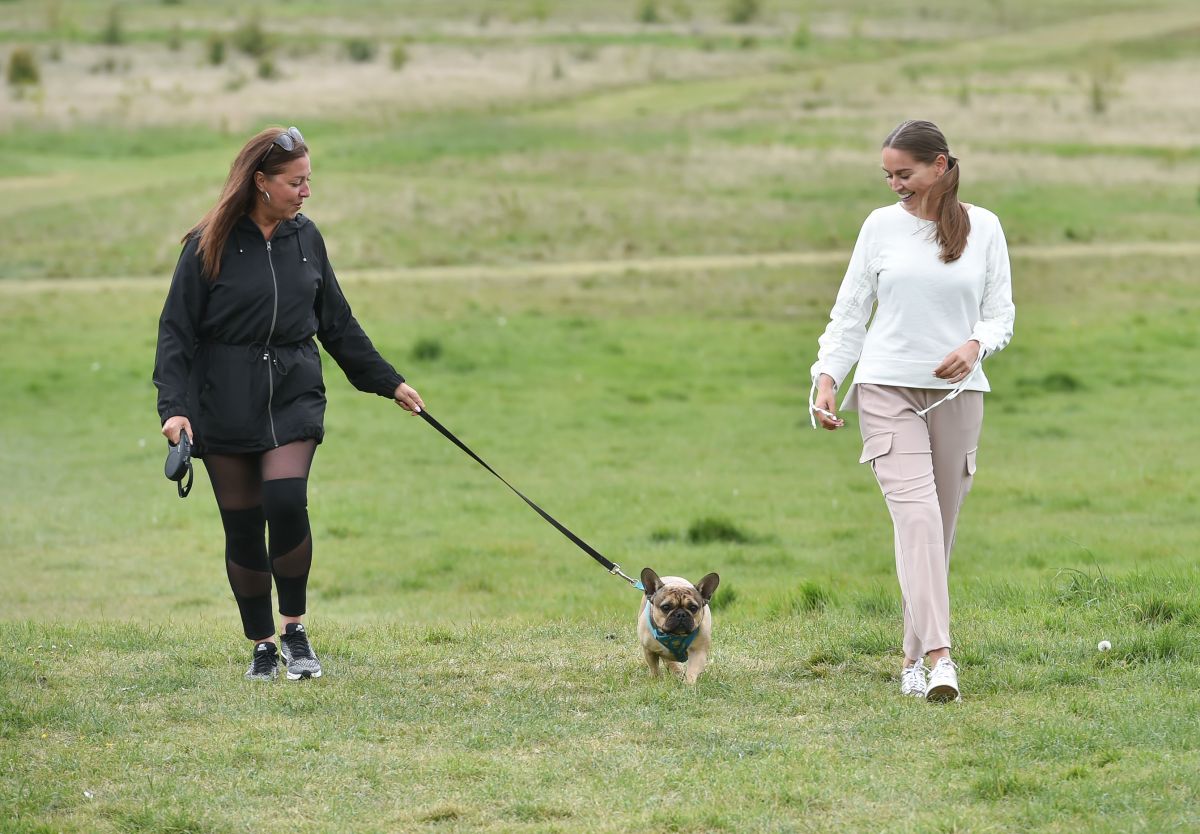 Chloe Ross Out with her Dog in Chigwell 2020/06/06