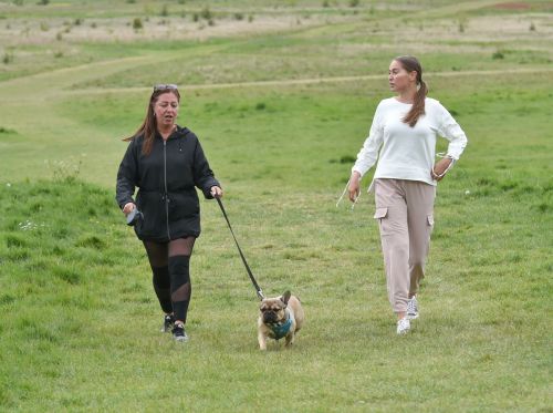 Chloe Ross Out with her Dog in Chigwell 2020/06/06