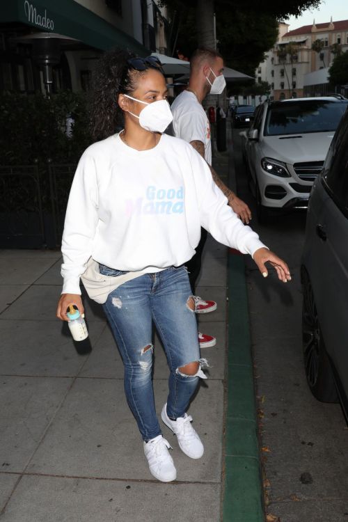 Christina Milian Wearing a Mask at Madeo Restaurant in Beverly Hills 2020/06/17 3