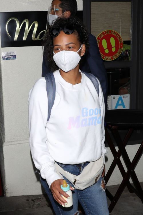 Christina Milian Wearing a Mask at Madeo Restaurant in Beverly Hills 2020/06/17 8