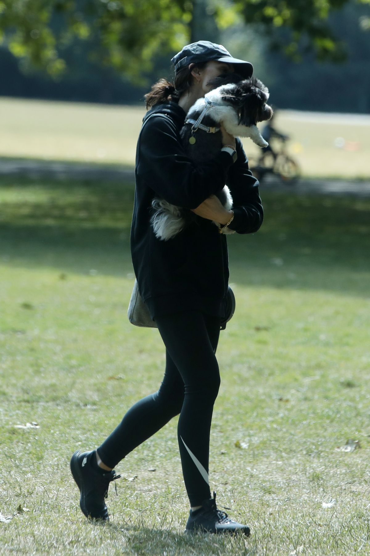 Christine Lampard Out with her Dog at a Park in London 06/09/2020