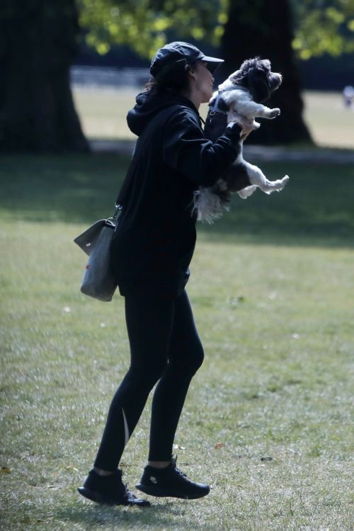 Christine Lampard Out with her Dog at a Park in London 06/09/2020 4
