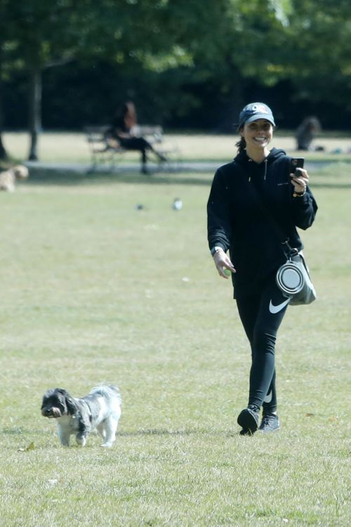 Christine Lampard Out with her Dog at a Park in London 06/09/2020 5