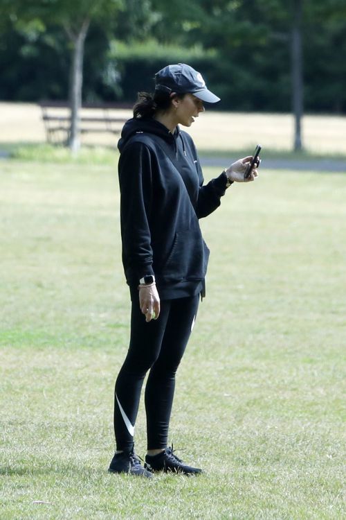Christine Lampard Out with her Dog at a Park in London 06/09/2020 7