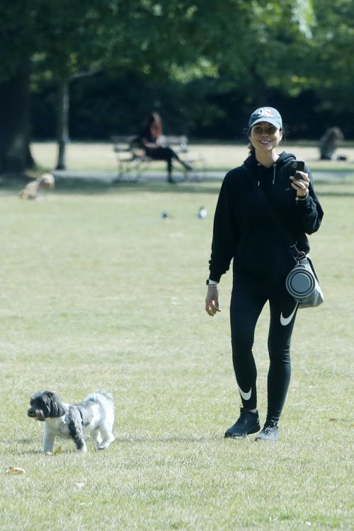 Christine Lampard Out with her Dog at a Park in London 06/09/2020 8