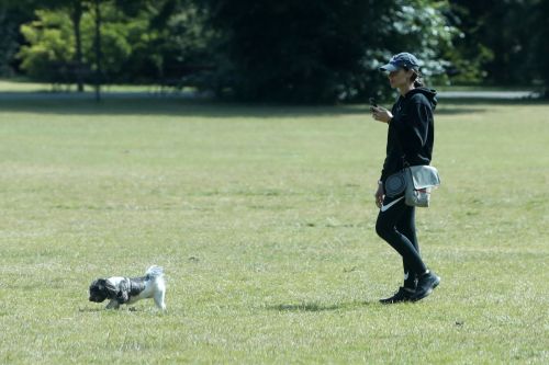 Christine Lampard Out with her Dog at a Park in London 06/09/2020 10