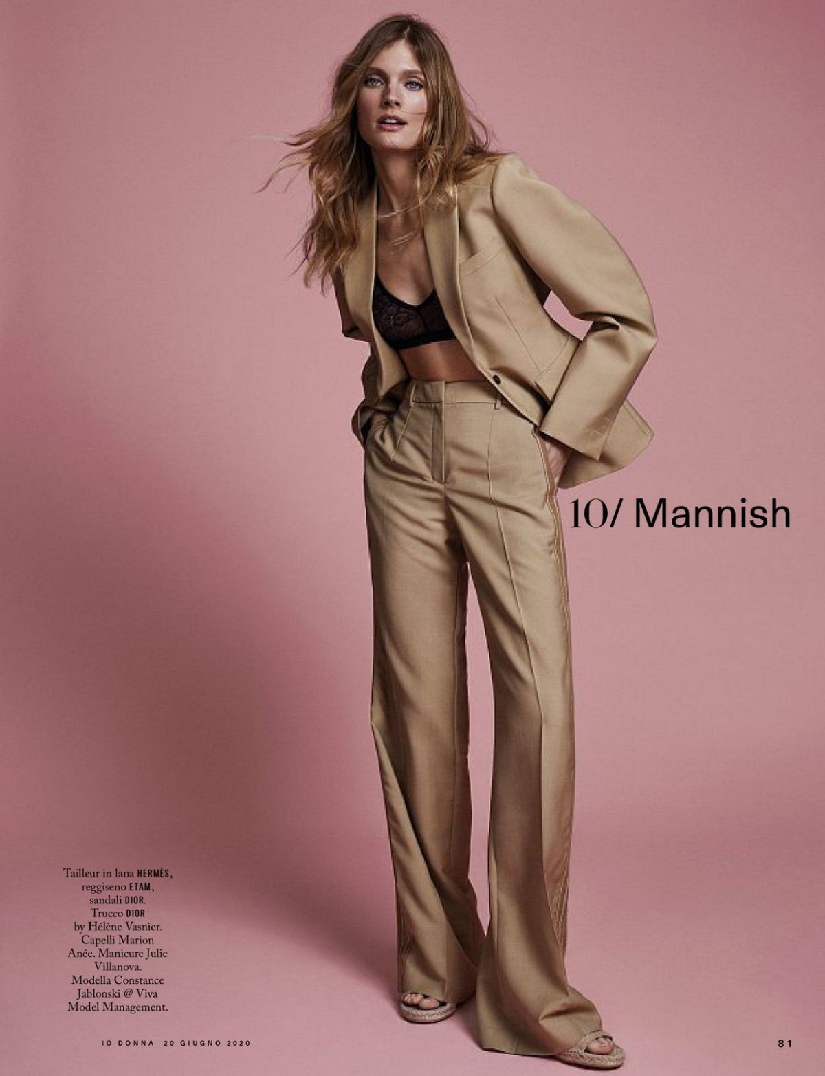 Constance Jablonski in Io Donna Del Corriere Della Sera, June 2020