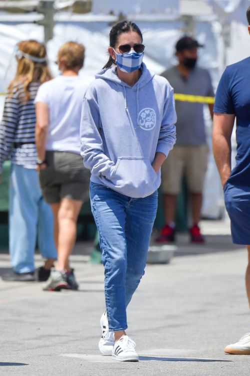 Courteney Cox Shopping at Farmer