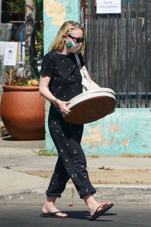 Dakota Fanning Shopping at a Plant Nursery in Los Angeles 2020/06/04 3