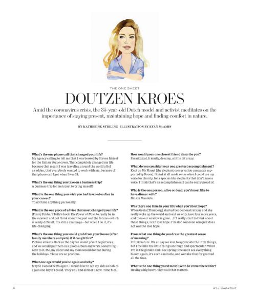 Doutzen Kroes in Wall Street Journal Magazine, June/July 2020 6