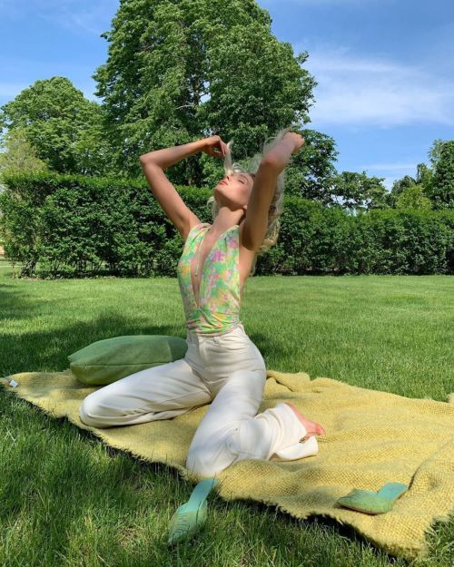 Elsa Hosk at a Park Photos Shared in Instagram 2020/06/20