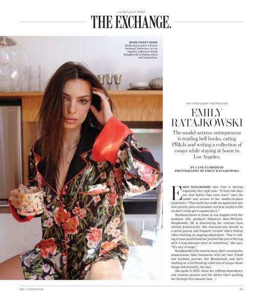 Emily Ratajkowski in Wall Street Journal Magazine, June/July 2020 2