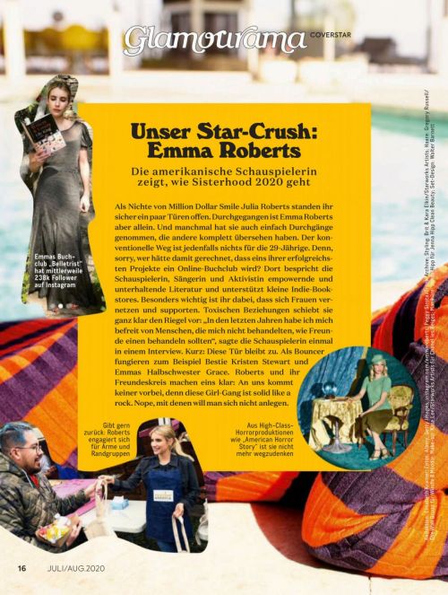 Emma Roberts in Glamour Magazine, Germany July/August 2020 2