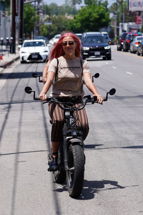 Emma Slater Riding a Bike Out in Studio City 2020/06/12 10