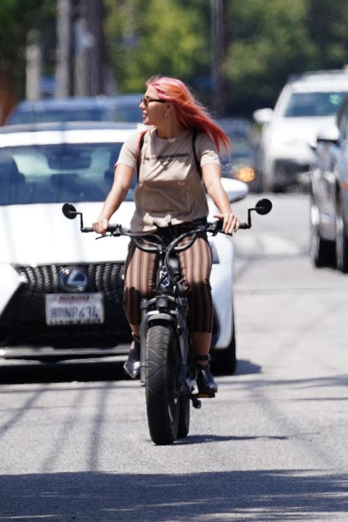 Emma Slater Riding a Bike Out in Studio City 2020/06/12 4